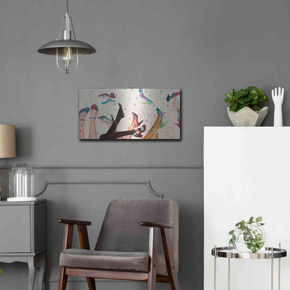 Luxe Metal Art 'Opening Day at the Salon' by Pamela K. Beer Metal Wall Art,24x12