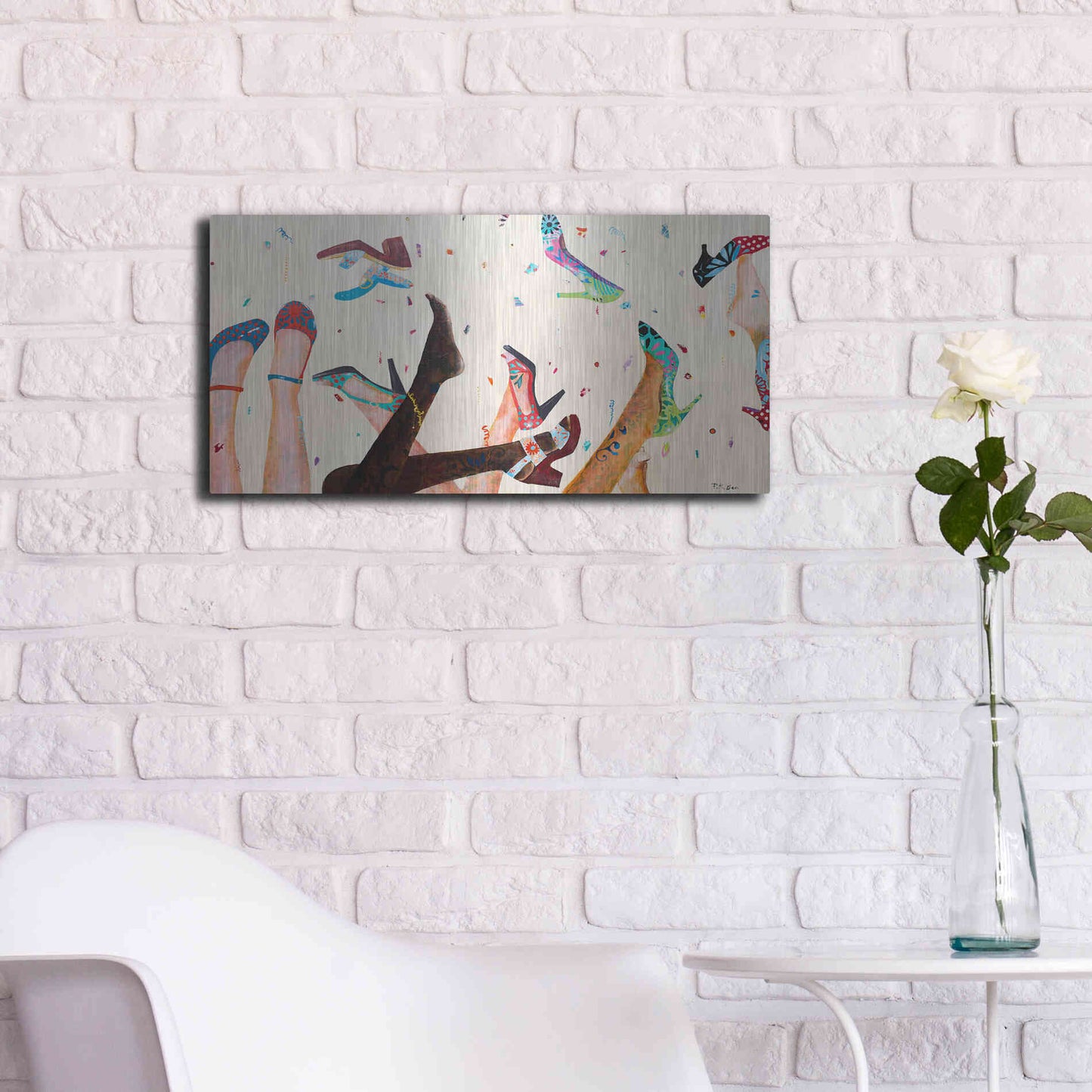 Luxe Metal Art 'Opening Day at the Salon' by Pamela K. Beer Metal Wall Art,24x12