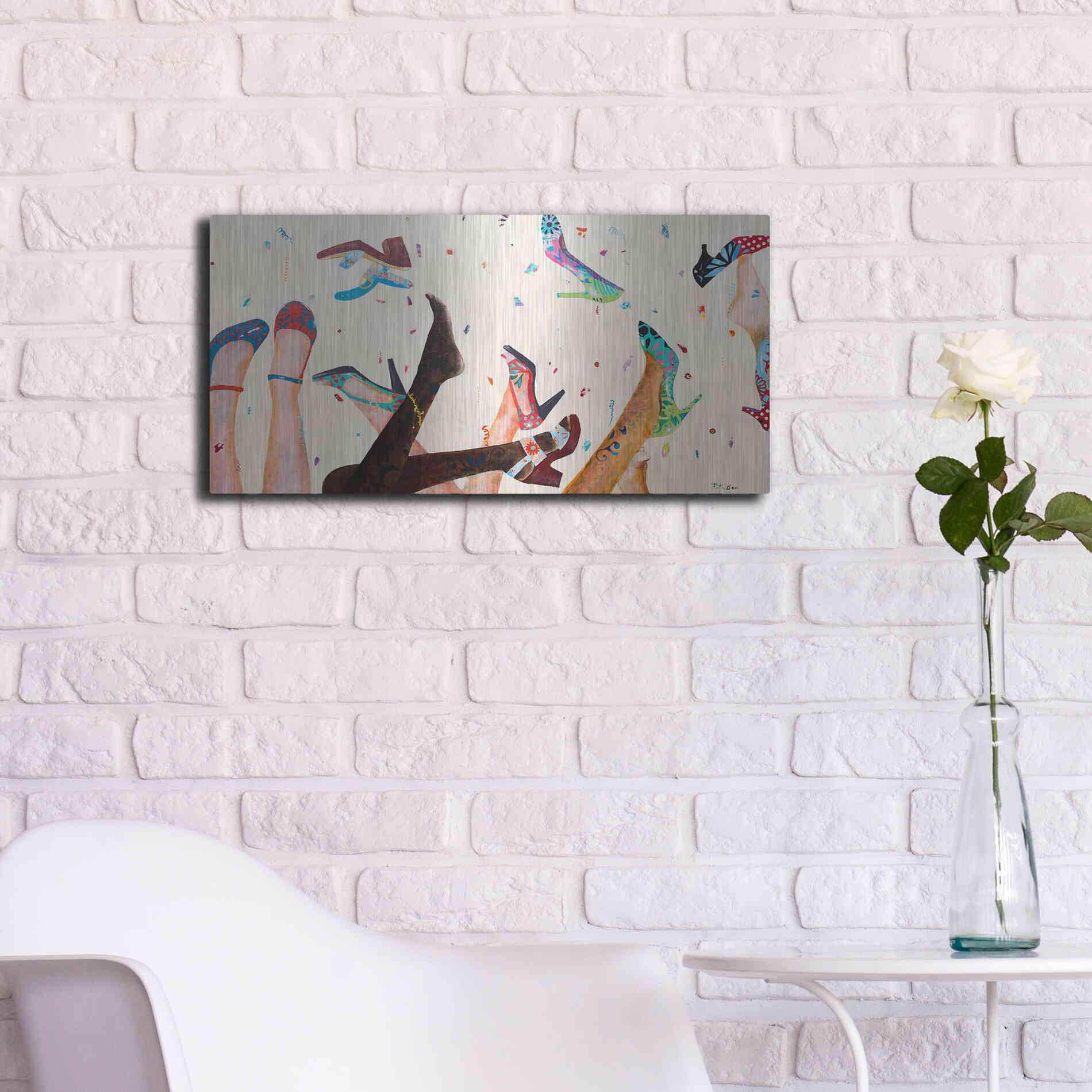 Luxe Metal Art 'Opening Day at the Salon' by Pamela K. Beer Metal Wall Art,24x12