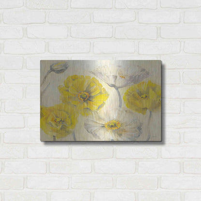 Luxe Metal Art 'Comtemporary Poppies I' by Carol Rowan, Metal Wall Art,24x16