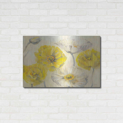 Luxe Metal Art 'Comtemporary Poppies I' by Carol Rowan, Metal Wall Art,36x24