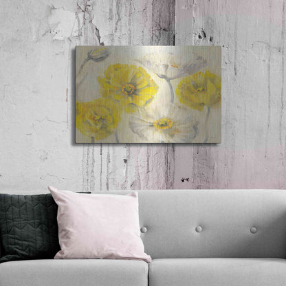 Luxe Metal Art 'Comtemporary Poppies I' by Carol Rowan, Metal Wall Art,36x24