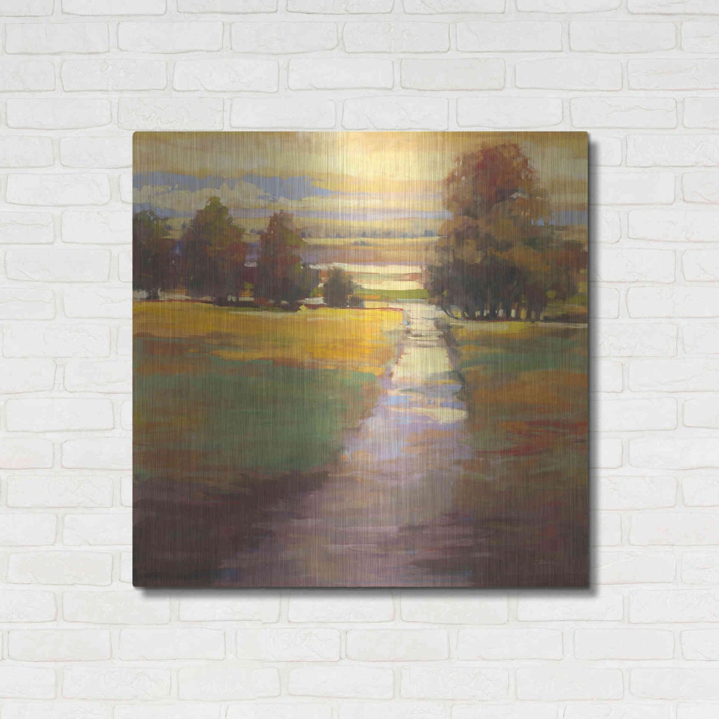Luxe Metal Art 'October Path' by Carol Rowan, Metal Wall Art,36x36