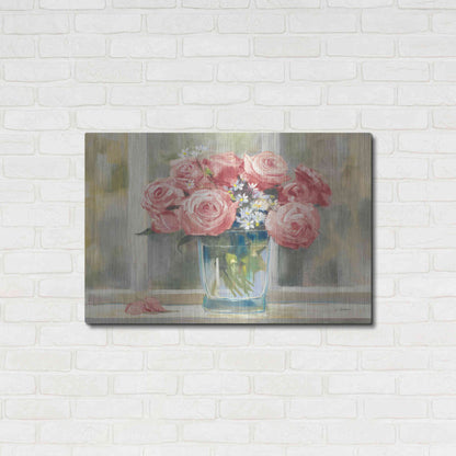 Luxe Metal Art 'Pink Roses' by Carol Rowan, Metal Wall Art,36x24