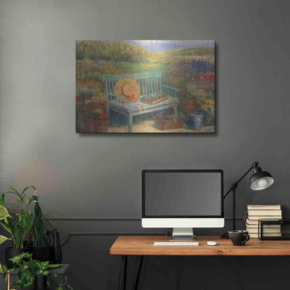 Luxe Metal Art 'Working In The Garden' by Carol Rowan, Metal Wall Art,36x24