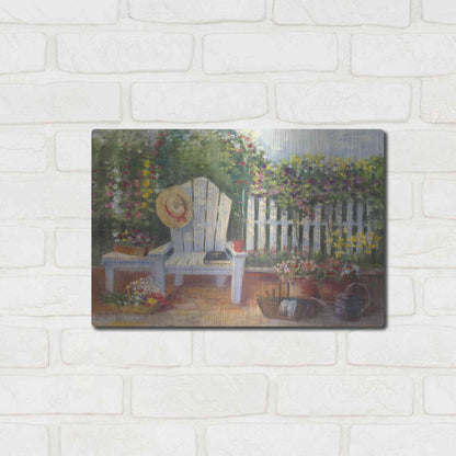 Luxe Metal Art 'Carols Sunny Garden' by Carol Rowan, Metal Wall Art,16x12