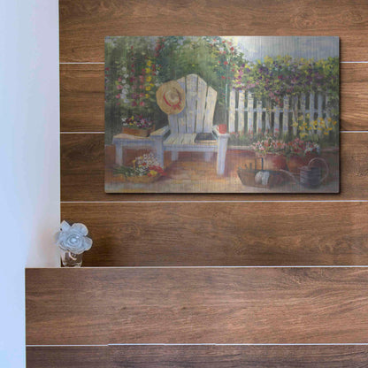 Luxe Metal Art 'Carols Sunny Garden' by Carol Rowan, Metal Wall Art,16x12