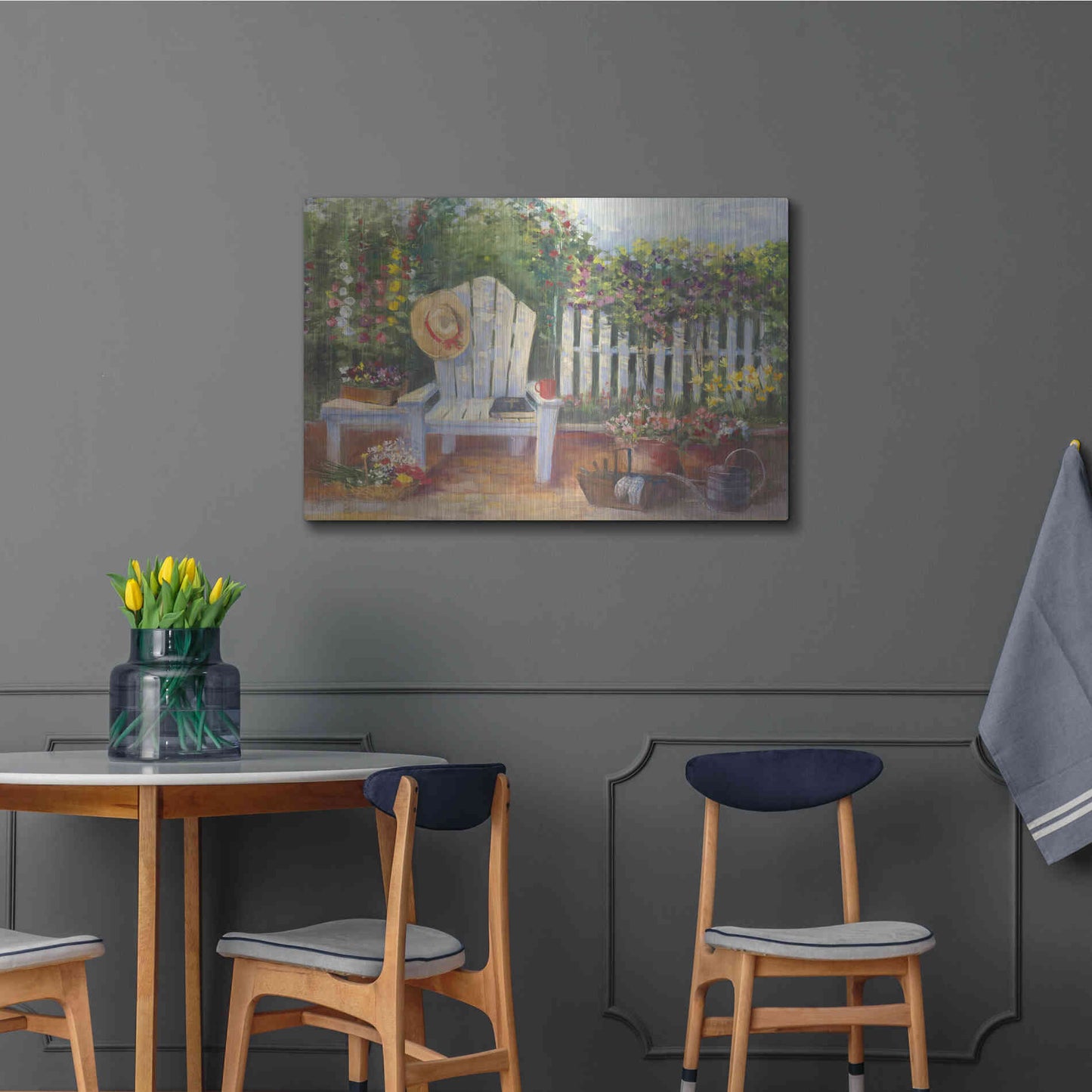 Luxe Metal Art 'Carols Sunny Garden' by Carol Rowan, Metal Wall Art,36x24