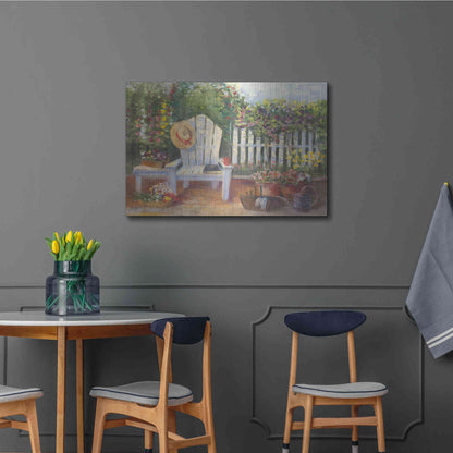 Luxe Metal Art 'Carols Sunny Garden' by Carol Rowan, Metal Wall Art,36x24