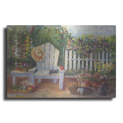 Luxe Metal Art 'Carols Sunny Garden' by Carol Rowan, Metal Wall Art