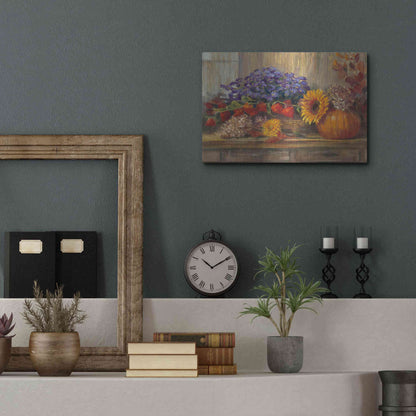 Luxe Metal Art 'October Still Life' by Carol Rowan, Metal Wall Art,16x12