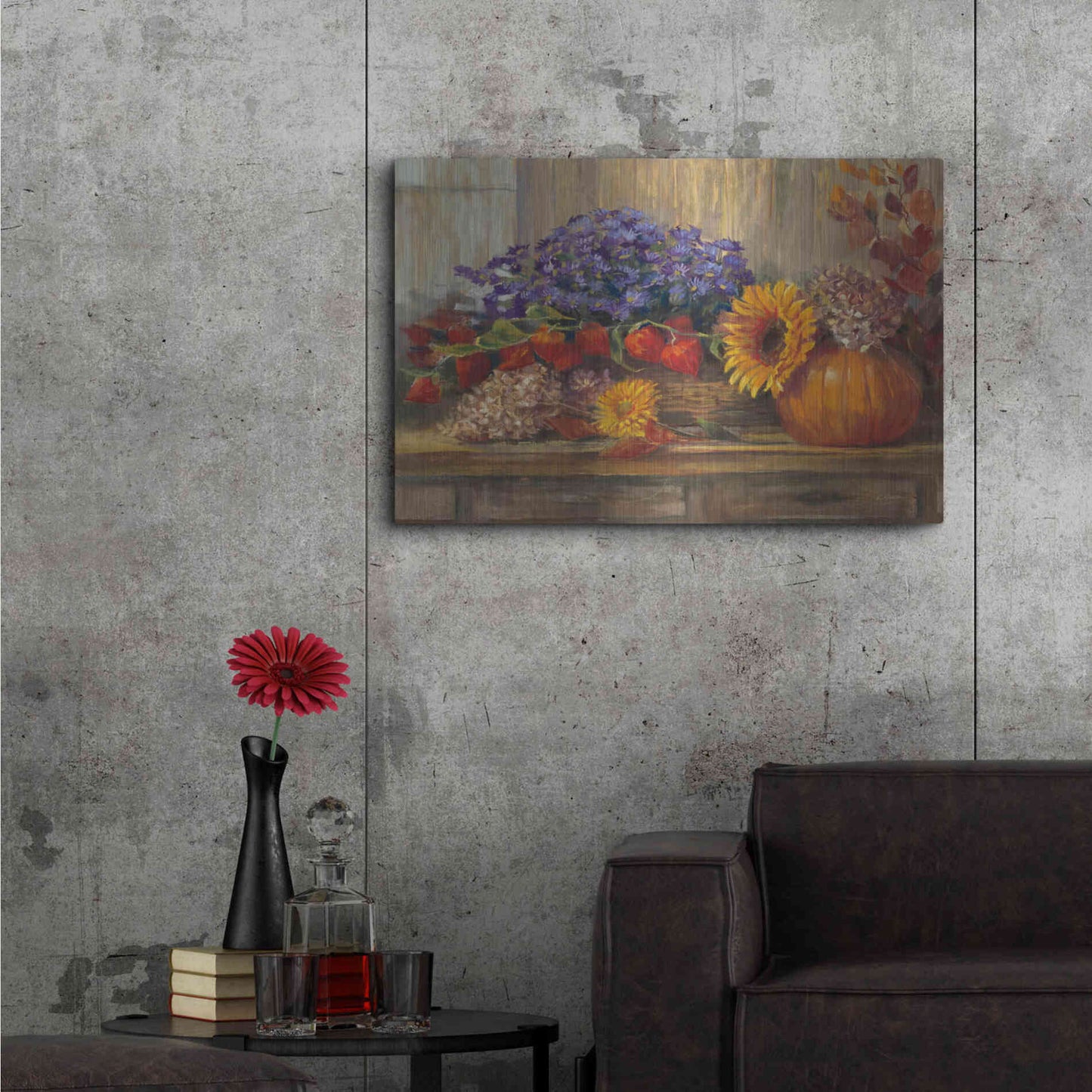 Luxe Metal Art 'October Still Life' by Carol Rowan, Metal Wall Art,36x24