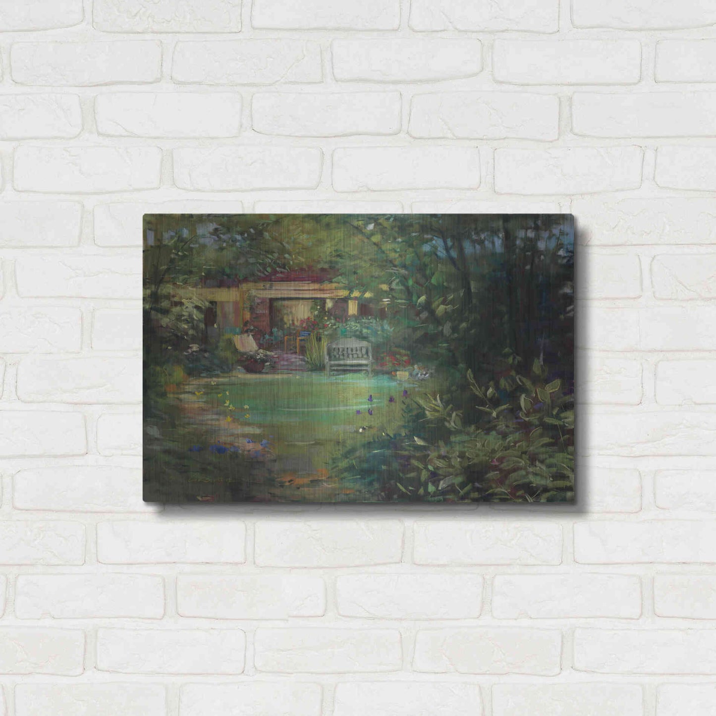 Luxe Metal Art 'Garden Retreat' by Carol Rowan, Metal Wall Art,24x16