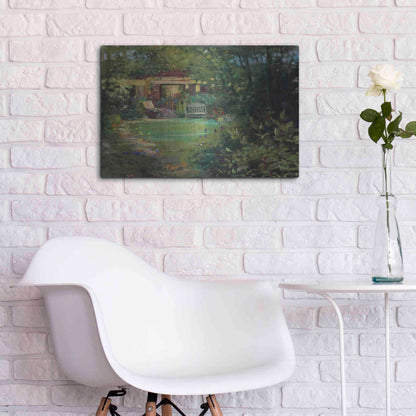 Luxe Metal Art 'Garden Retreat' by Carol Rowan, Metal Wall Art,24x16