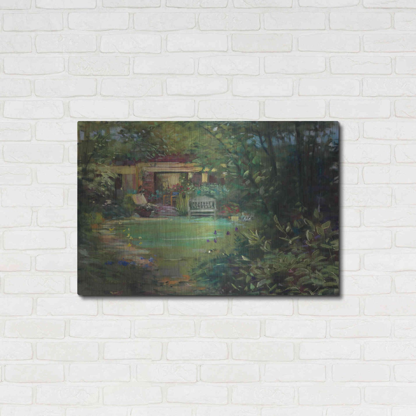 Luxe Metal Art 'Garden Retreat' by Carol Rowan, Metal Wall Art,36x24