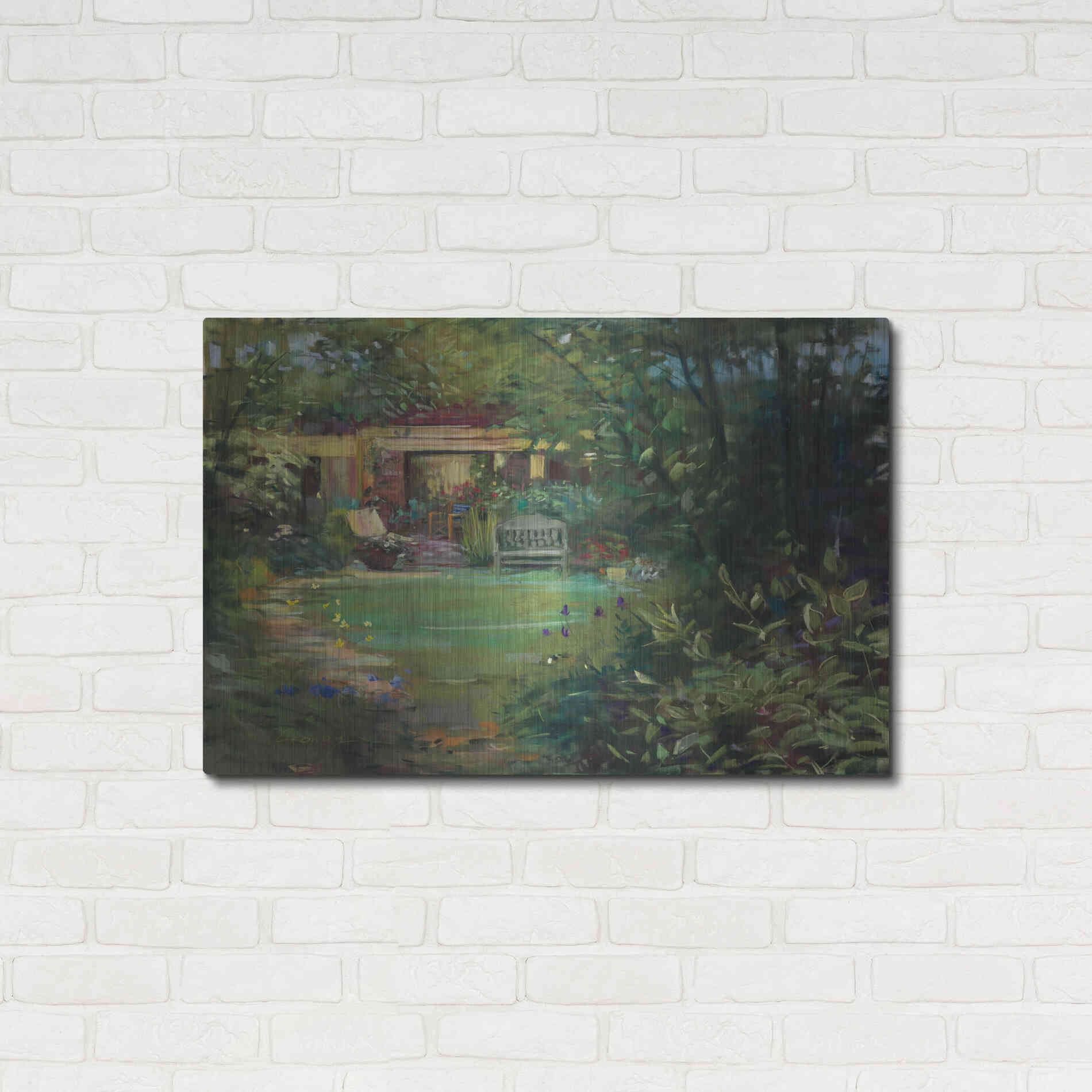 Luxe Metal Art 'Garden Retreat' by Carol Rowan, Metal Wall Art,36x24