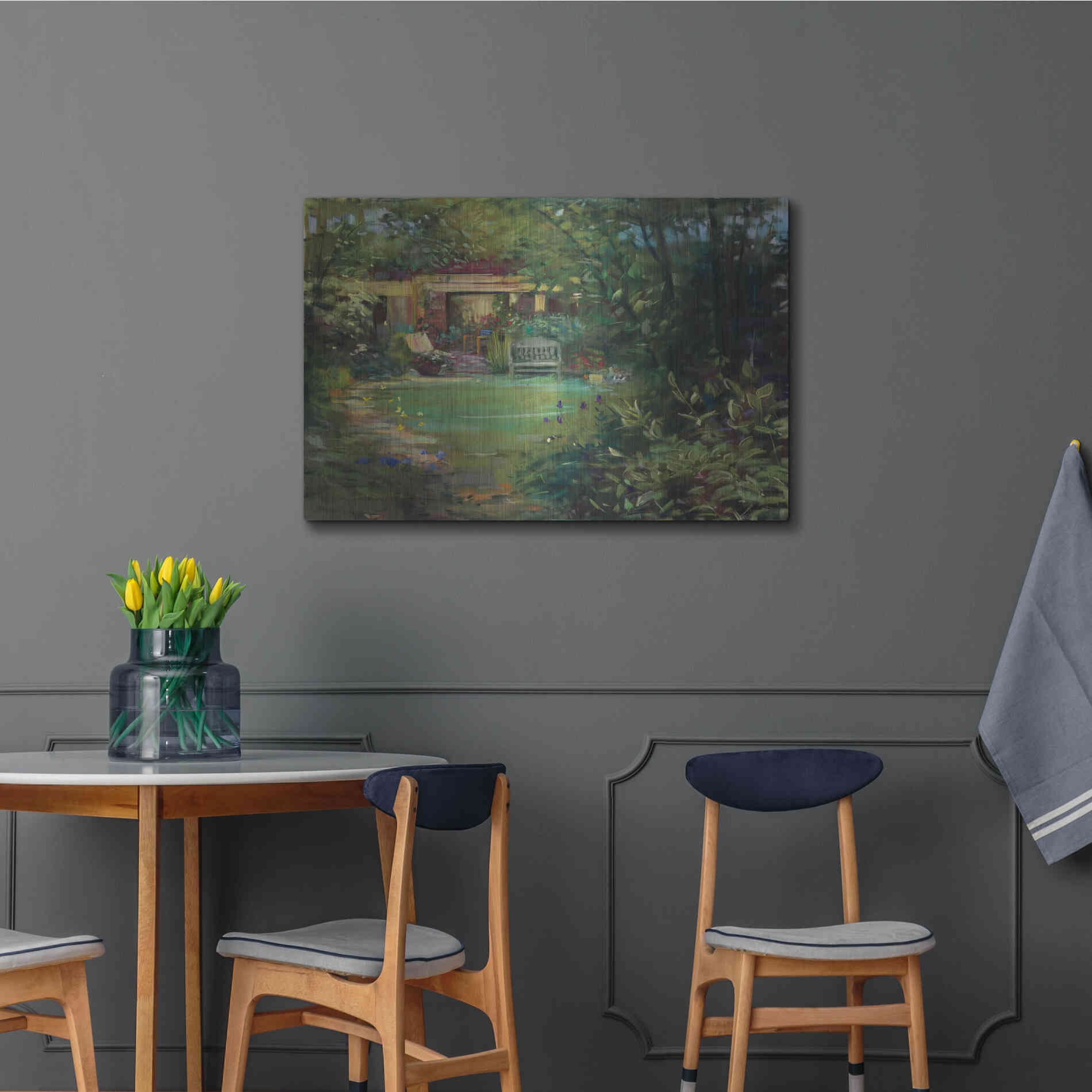 Luxe Metal Art 'Garden Retreat' by Carol Rowan, Metal Wall Art,36x24