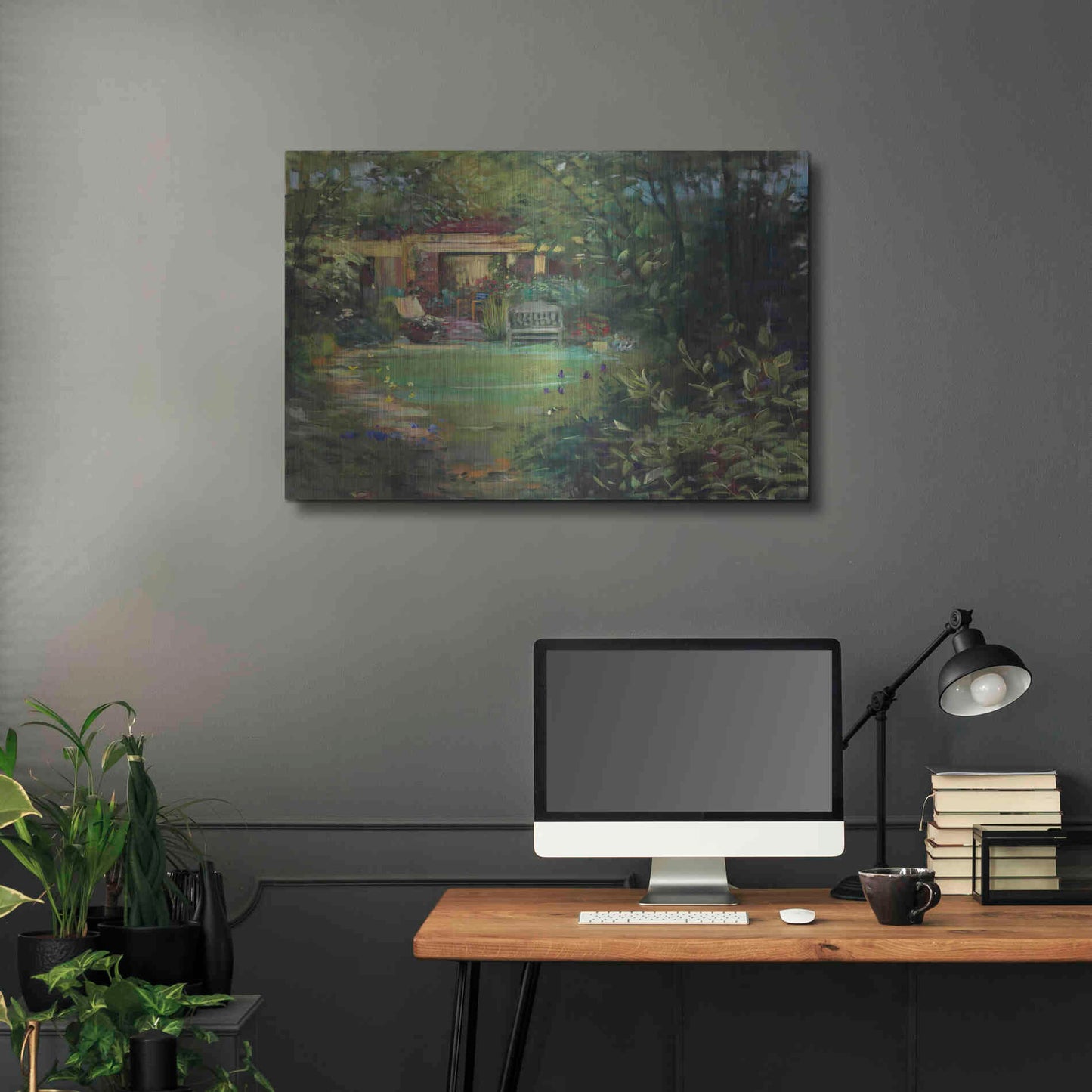 Luxe Metal Art 'Garden Retreat' by Carol Rowan, Metal Wall Art,36x24