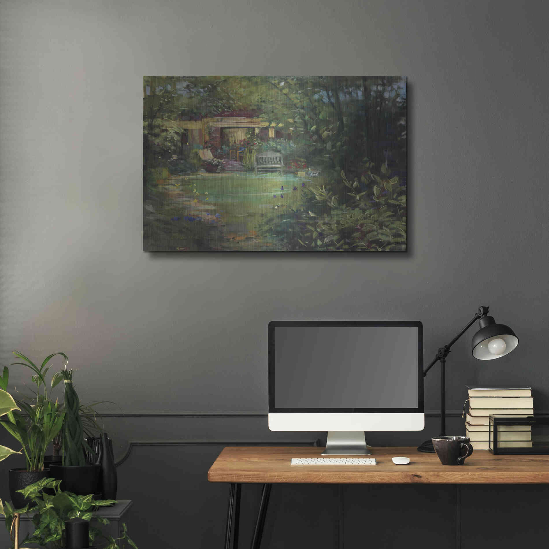 Luxe Metal Art 'Garden Retreat' by Carol Rowan, Metal Wall Art,36x24