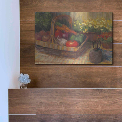 Luxe Metal Art 'Summer Produce' by Carol Rowan, Metal Wall Art,16x12