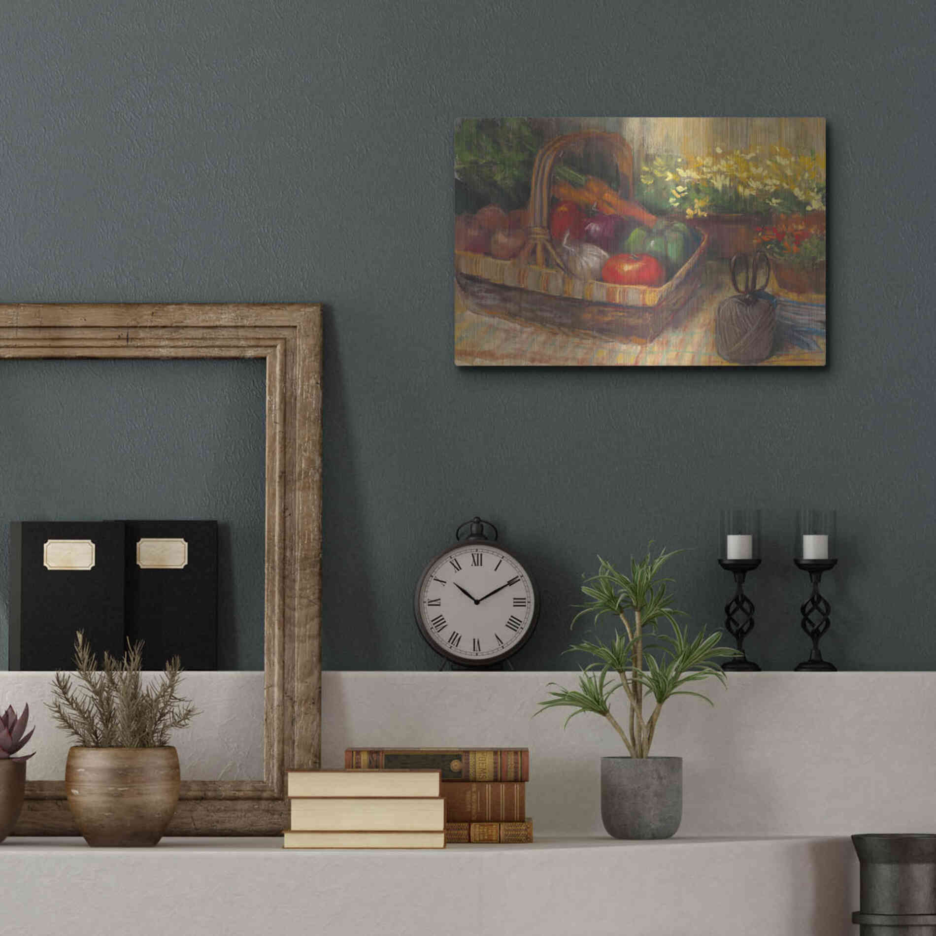 Luxe Metal Art 'Summer Produce' by Carol Rowan, Metal Wall Art,16x12