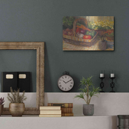 Luxe Metal Art 'Summer Produce' by Carol Rowan, Metal Wall Art,16x12