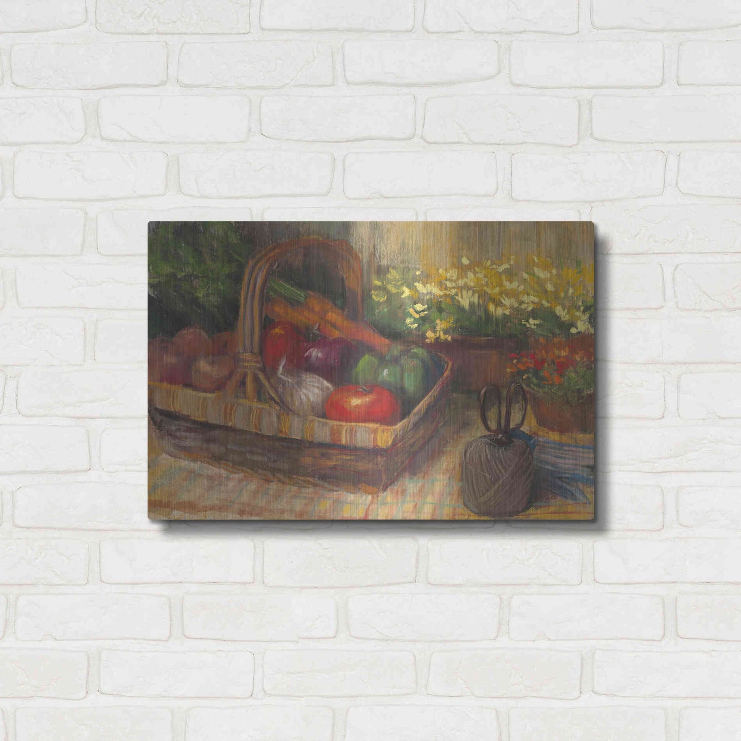 Luxe Metal Art 'Summer Produce' by Carol Rowan, Metal Wall Art,24x16
