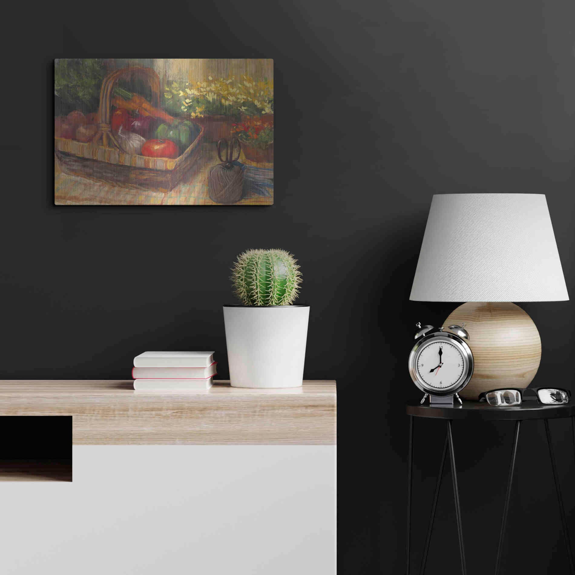 Luxe Metal Art 'Summer Produce' by Carol Rowan, Metal Wall Art,24x16
