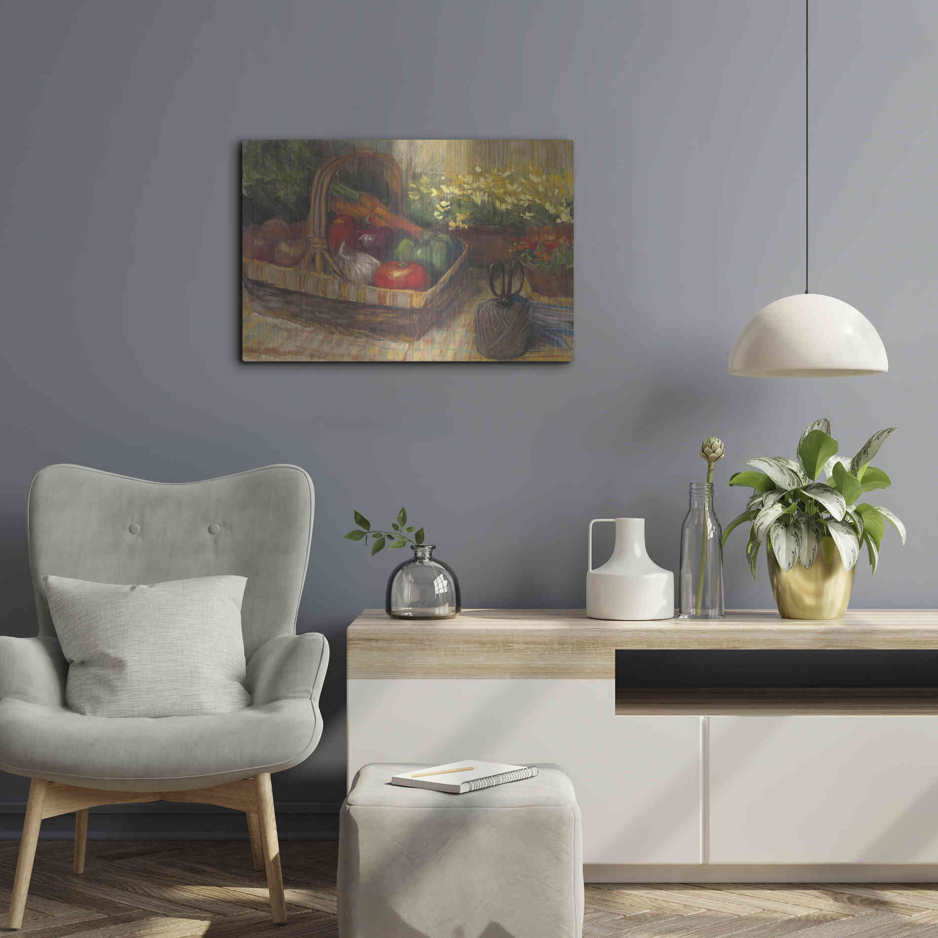 Luxe Metal Art 'Summer Produce' by Carol Rowan, Metal Wall Art,24x16