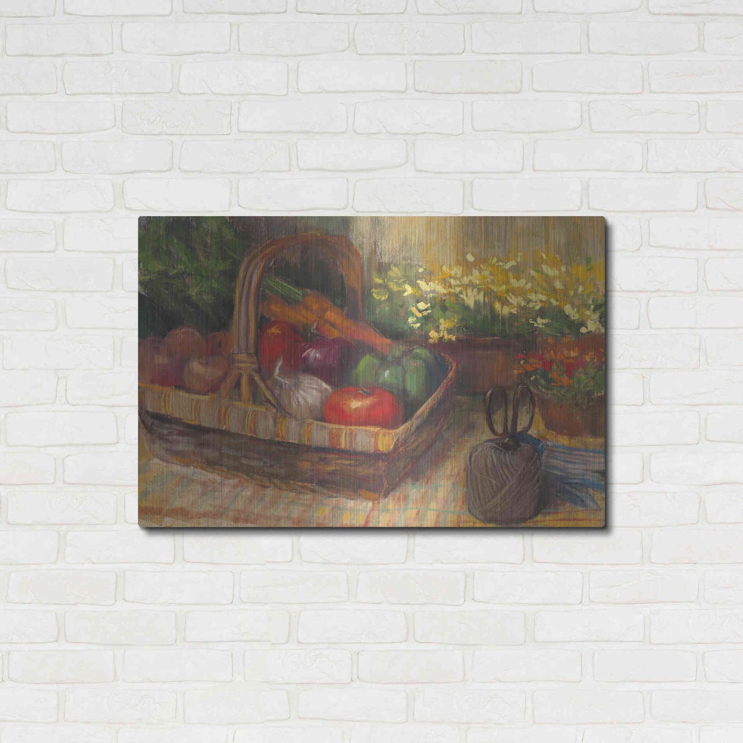Luxe Metal Art 'Summer Produce' by Carol Rowan, Metal Wall Art,36x24