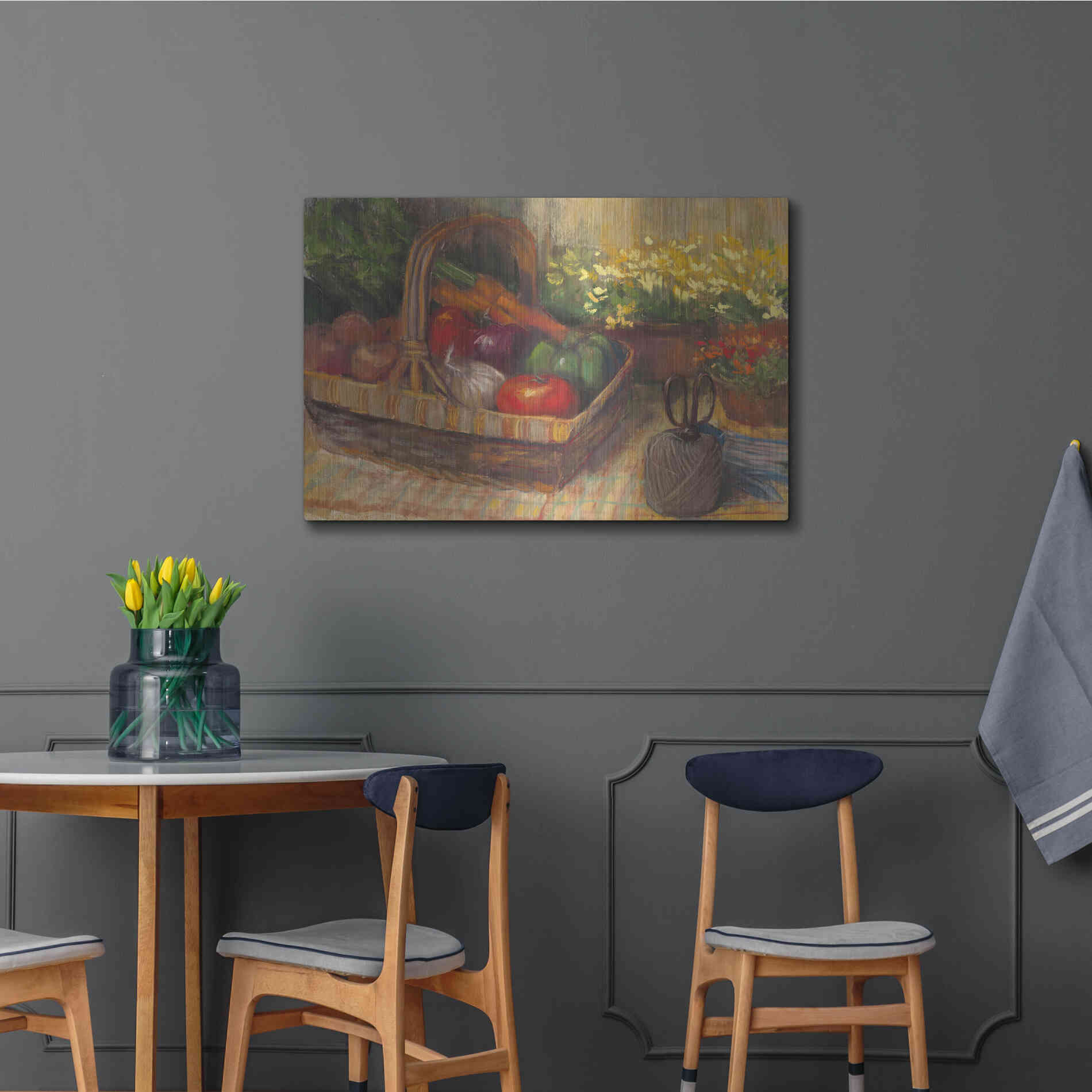 Luxe Metal Art 'Summer Produce' by Carol Rowan, Metal Wall Art,36x24