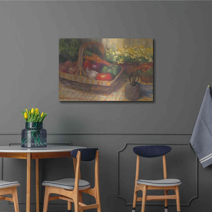 Luxe Metal Art 'Summer Produce' by Carol Rowan, Metal Wall Art,36x24