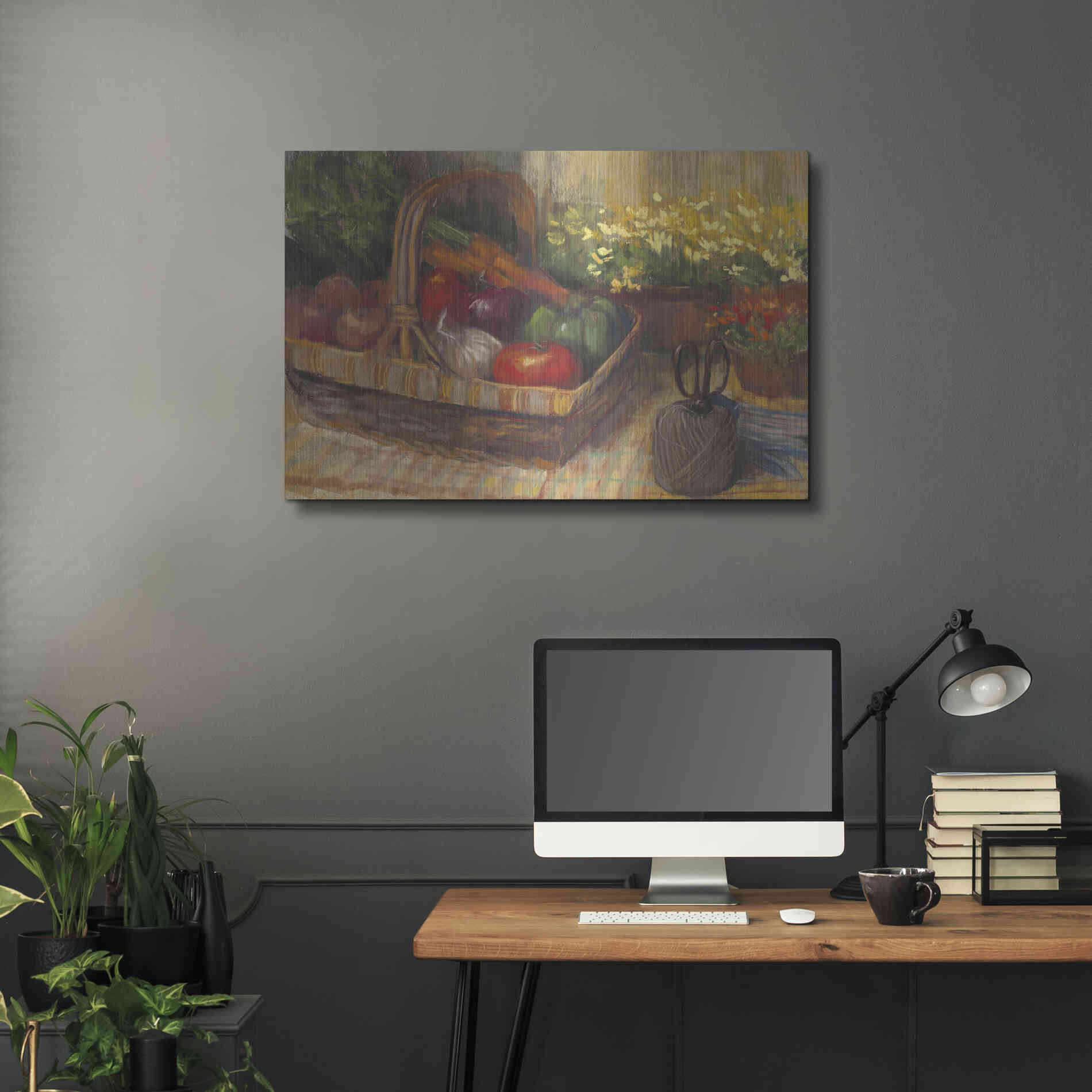 Luxe Metal Art 'Summer Produce' by Carol Rowan, Metal Wall Art,36x24