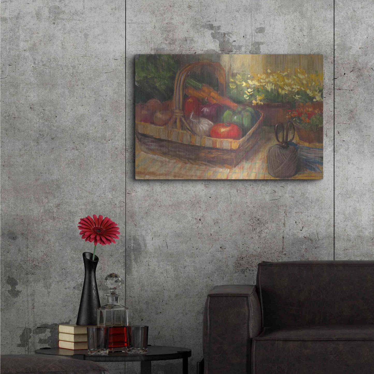 Luxe Metal Art 'Summer Produce' by Carol Rowan, Metal Wall Art,36x24