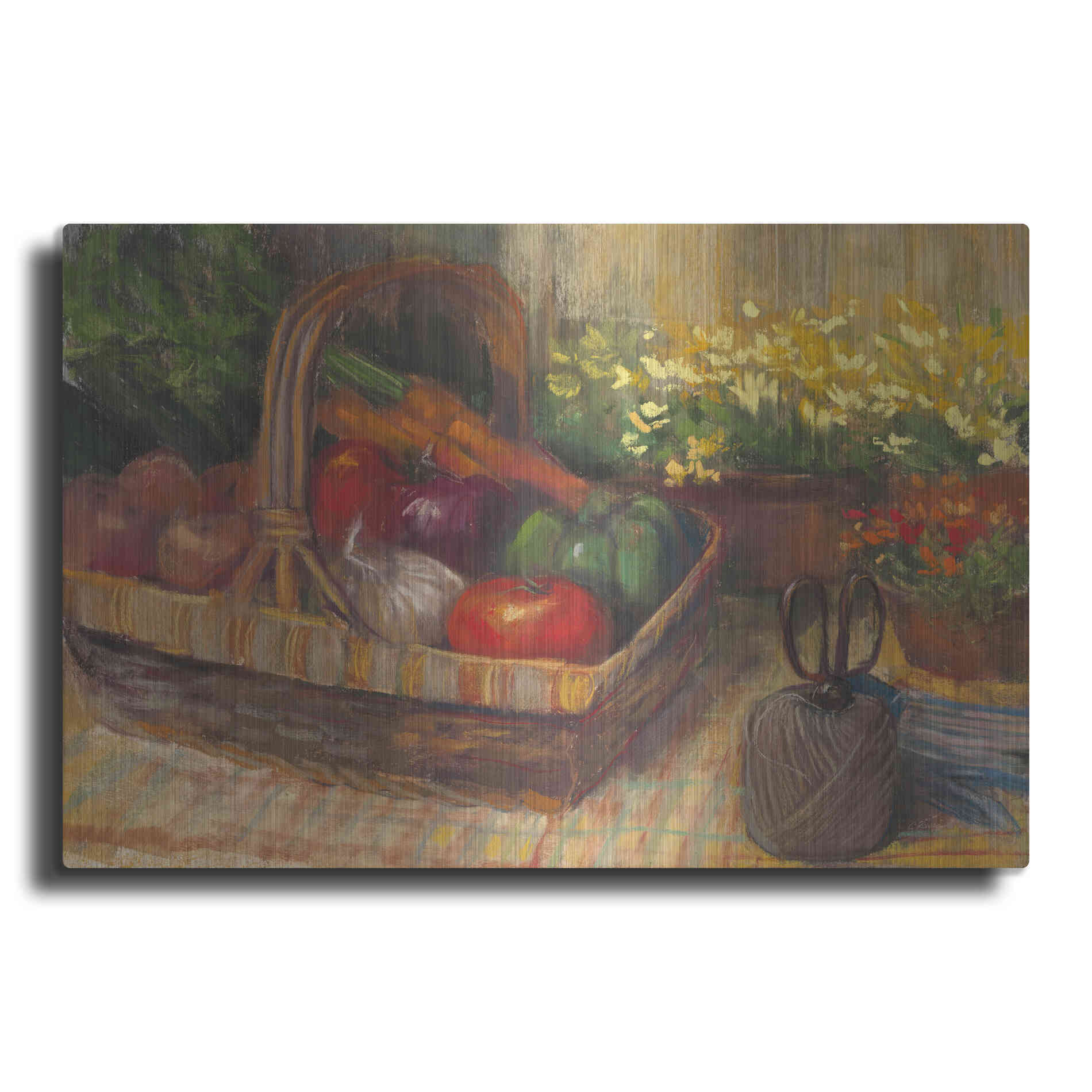 Luxe Metal Art 'Summer Produce' by Carol Rowan, Metal Wall Art