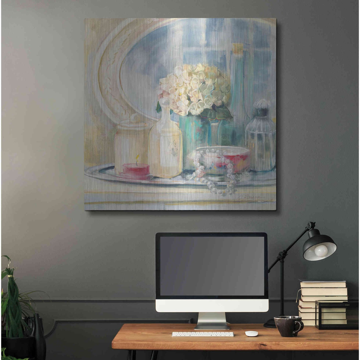 Luxe Metal Art 'Relective Moment II' by Carol Rowan, Metal Wall Art,36x36