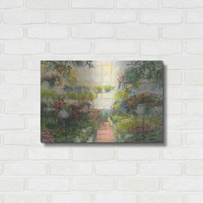 Luxe Metal Art 'Greenhouse Flowers Crop' by Carol Rowan, Metal Wall Art,24x16