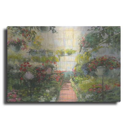 Luxe Metal Art 'Greenhouse Flowers Crop' by Carol Rowan, Metal Wall Art