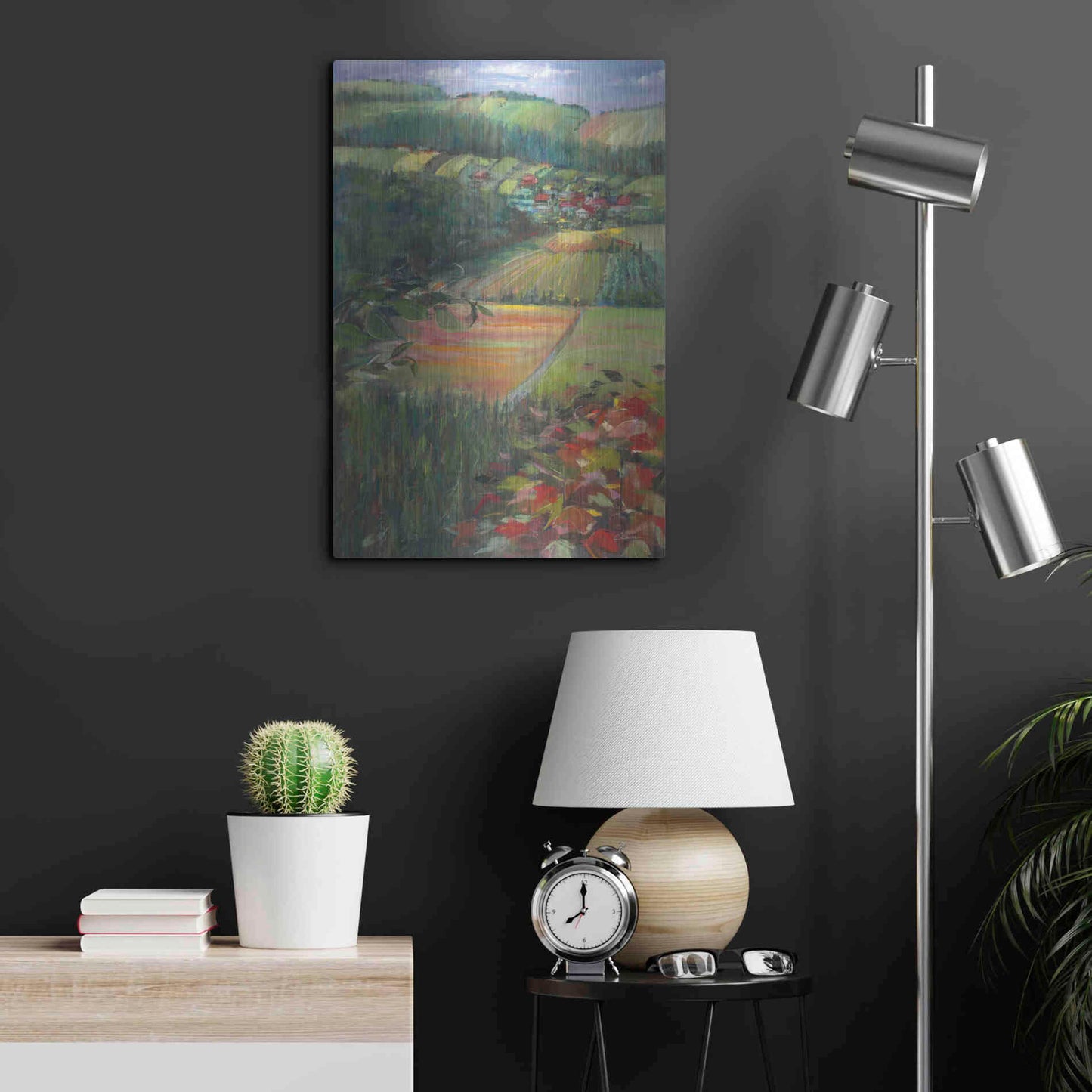 Luxe Metal Art 'Country Fields' by Carol Rowan, Metal Wall Art,16x24