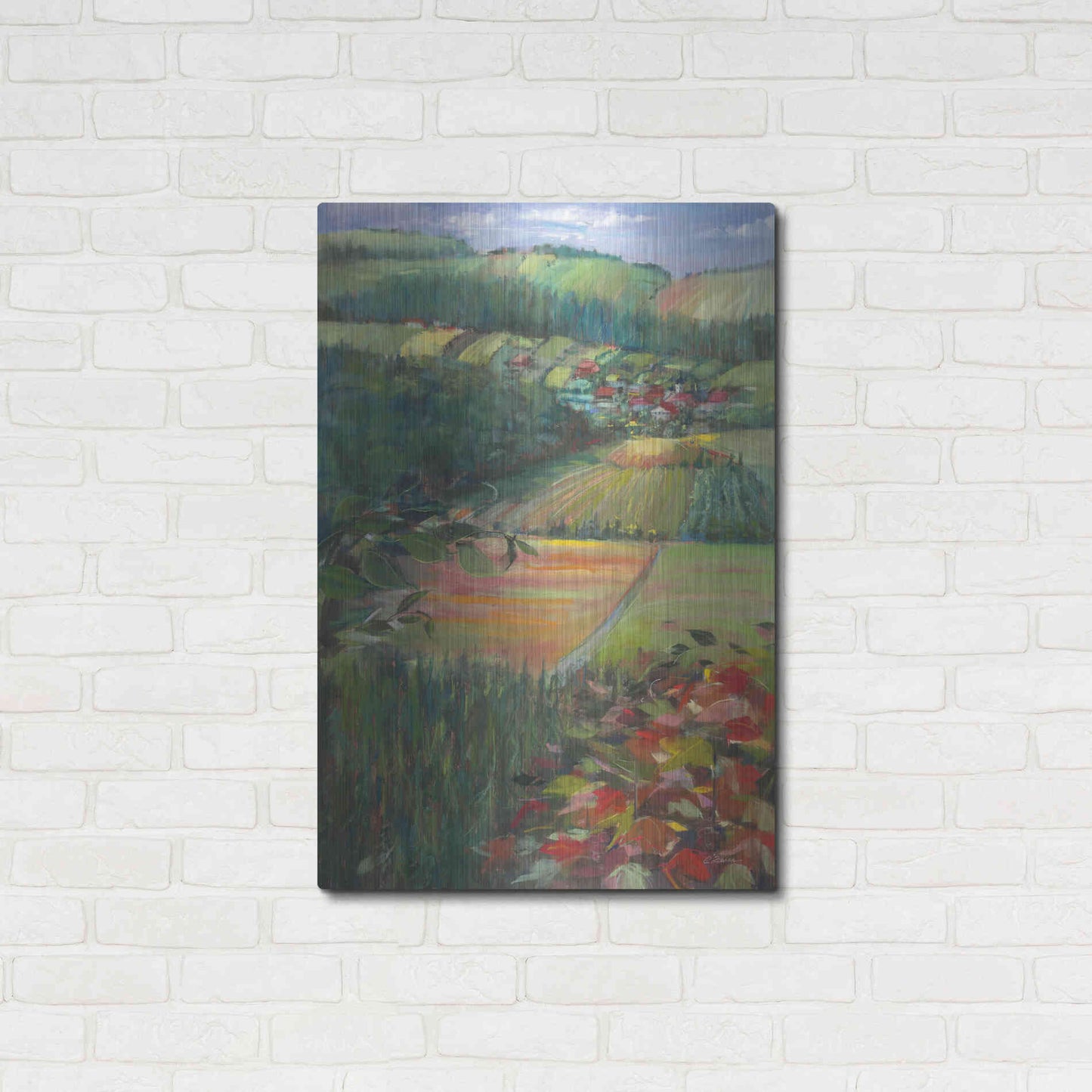 Luxe Metal Art 'Country Fields' by Carol Rowan, Metal Wall Art,24x36