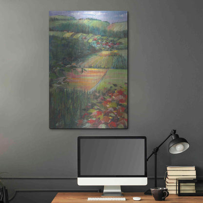 Luxe Metal Art 'Country Fields' by Carol Rowan, Metal Wall Art,24x36