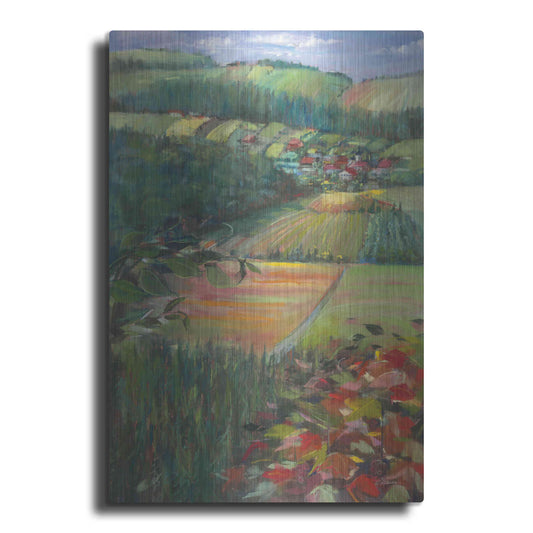 Luxe Metal Art 'Country Fields' by Carol Rowan, Metal Wall Art
