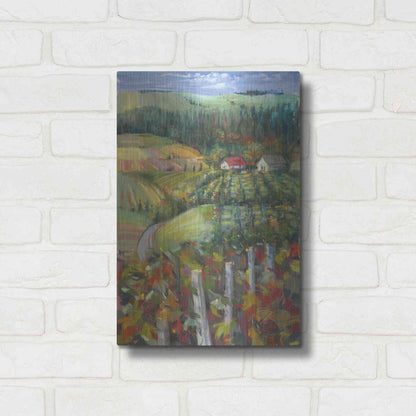 Luxe Metal Art 'Quiet Farm Field' by Carol Rowan, Metal Wall Art,12x16