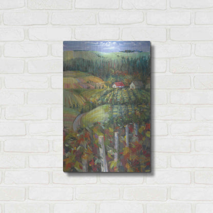 Luxe Metal Art 'Quiet Farm Field' by Carol Rowan, Metal Wall Art,16x24