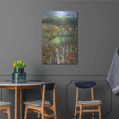 Luxe Metal Art 'Quiet Farm Field' by Carol Rowan, Metal Wall Art,24x36