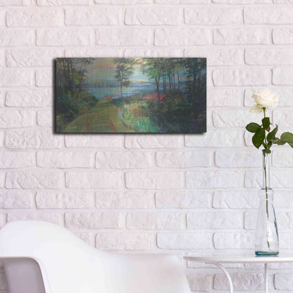 Luxe Metal Art 'Collins Lake' by Carol Rowan, Metal Wall Art,24x12