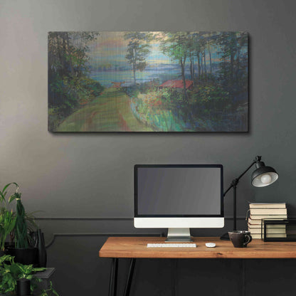 Luxe Metal Art 'Collins Lake' by Carol Rowan, Metal Wall Art,48x24