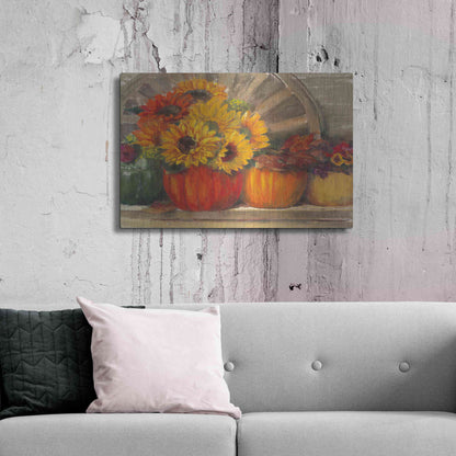 Luxe Metal Art 'Autumn Still Life Crop' by Carol Rowan, Metal Wall Art,36x24