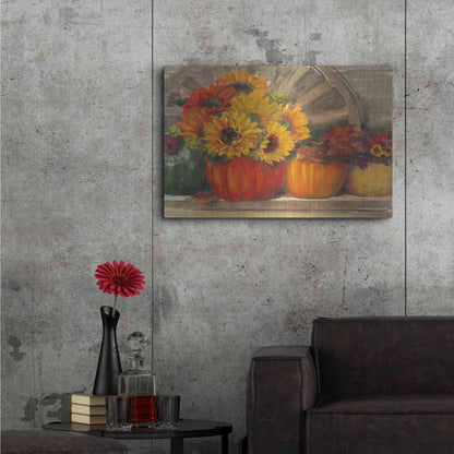 Luxe Metal Art 'Autumn Still Life Crop' by Carol Rowan, Metal Wall Art,36x24