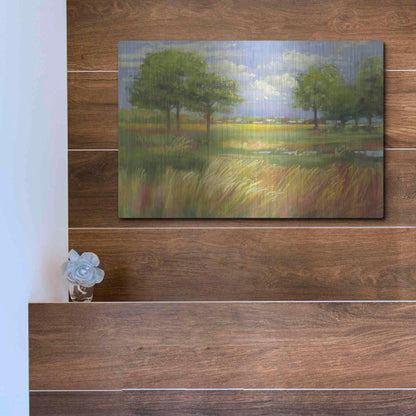 Luxe Metal Art 'Dawn By The Brook' by Carol Rowan, Metal Wall Art,16x12